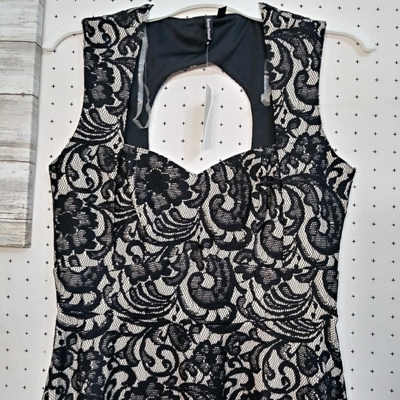 Heartsoul Sleeveless Lace Fit & Flare Dress sz M - Picture 5 of 8
